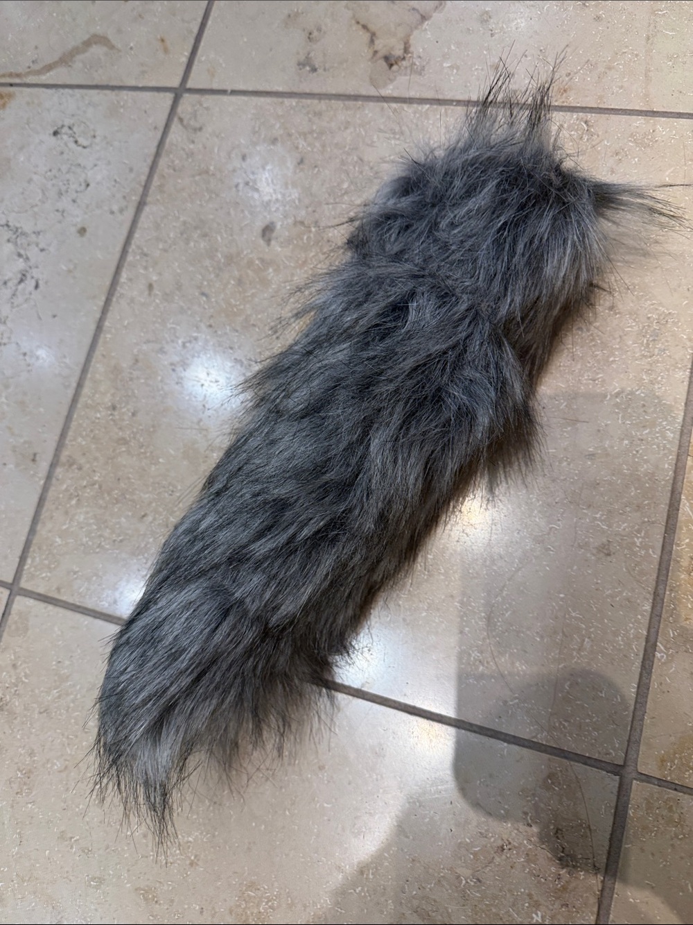 Faux Fur Wolf Fox Tail Clip On Costume Novelty Halloween NWOT